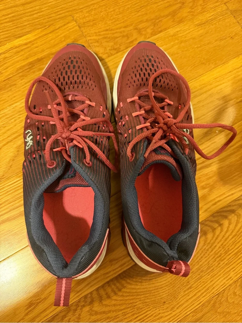 Ryka Women's Maroon and Navy Knit Athletic Shoes